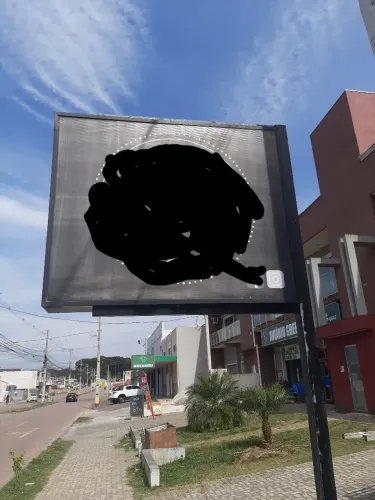 Placa luminoso em lona