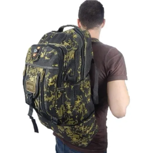 Mochila De Lona militar 50 Litros Unissex Camuflada Extensível