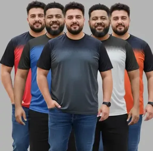 Camiseta Camisa Plus Size-G1-G2-G3 Dryfit P/Academ Exercícios-Ciclismo Treino z1403