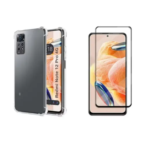 Kit Capa Transparente + Película Redmi Note 12 Pro 4G