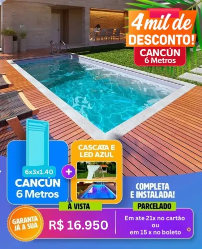 Piscina 6x3 Completa Promoção