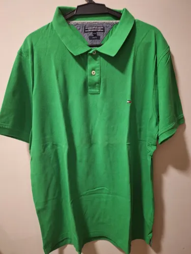 Camisa Polo Tommy Hilfiger Slim Fit Verde - Tam. XXXL - Nova