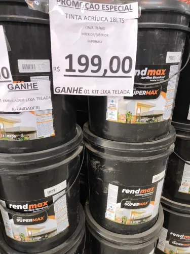 Tinta Acrílica 18L Cinza Titanium R$159,90 pix