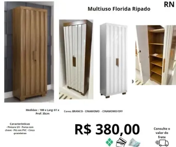 Armário Multiuso Florida Ripado ENTREGA HOJE !!! 