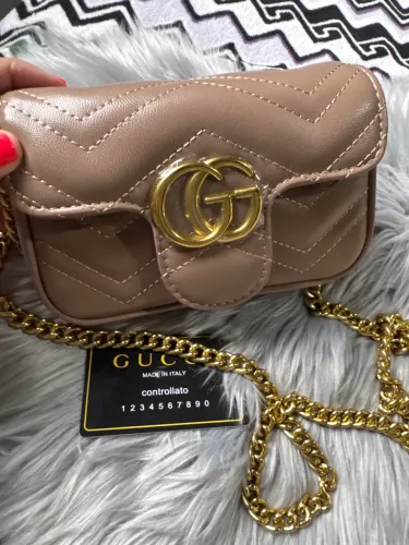 Bolsa Gucci marmont linha premium marrom