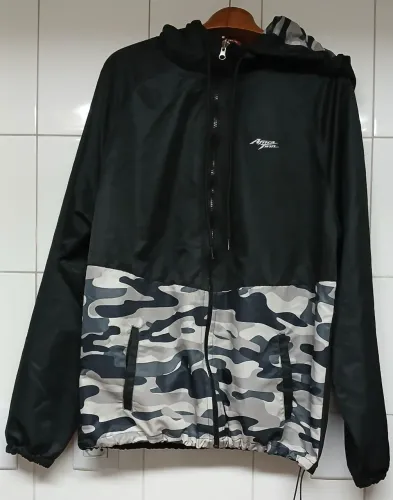Jaqueta Corta Vento Moto Honda Africa Twin Preto  Camuflado Tamanho M<br>