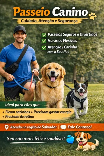 ? Passeio Canino - Cuidado, Atenção e Segurança ?