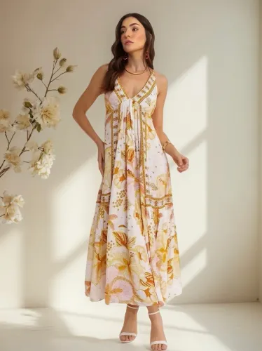Vestido Farm ilha de flor