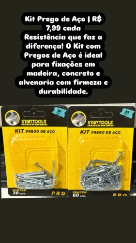 Kit Prego De Aço 38 e 25mm