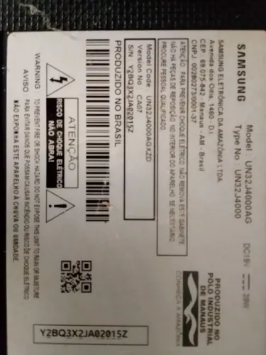 Tv com defeito na tela 