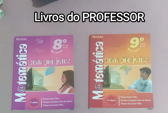  Livros de Matemática - Professor *** Valor UNITÁRIO ** Ver disponibilidade. ***