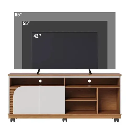Rack Larg. 1.50m Freijó/Off White para TV até 65" rf22