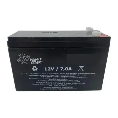 Bateria Para Nobreak Planet Battery Selada 12V 7.0Ah - VRLA - WZetta