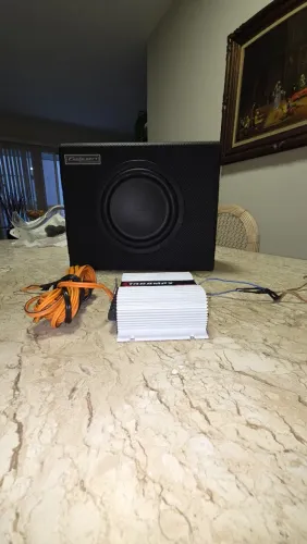 SUBWOOFER 8 polegadas + Amplificador TARAMPS TL-1500 universal