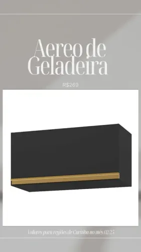 Promoção Aereo de Geladeira Preto - 26/02
