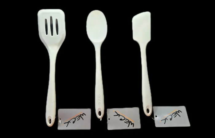 Kit de 3 Utensílios de Silicone Weck, colher e duas espátulas! 