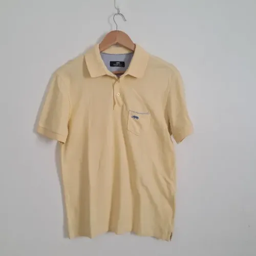 Camiseta Polo masculina manga curta amarela