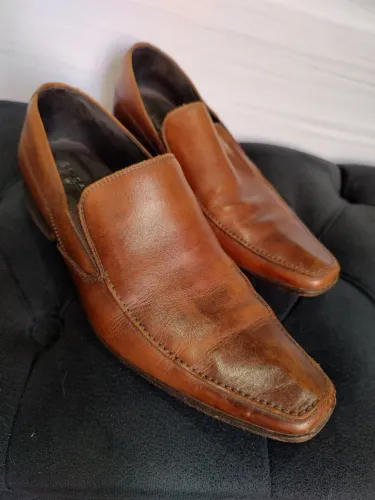 Sapatos de couro marrom 40