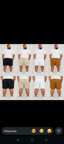 short linho plus sizes