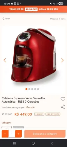 Cafeteira versão 3 corações NOVA