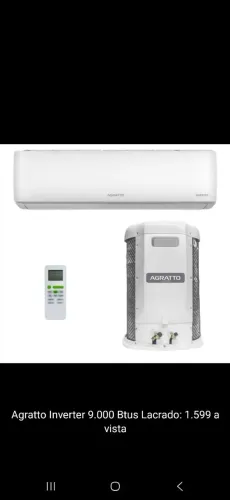 Ar Condicionado Inverter Agratto 9.000 BTUs Novo