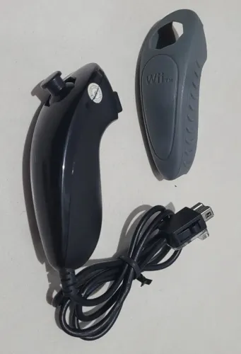 Nunchuck Preto Nintendo Wii + Case Silicone Original Nintendo - Ótimo Estado Funcionando