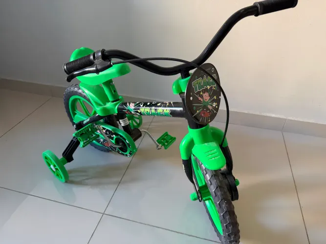 Bicicleta Infantil Aro 12 Arco Iris TK3 Track Preto/Verde