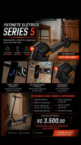 Patinete Elétrico Xiaomi Series 5 - 700w