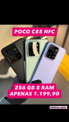 POCO C85 256 GB 8 RAM LACRADO PARC EM ATÉ 12 VEZES NF E GARANTIA DE 6 MESES