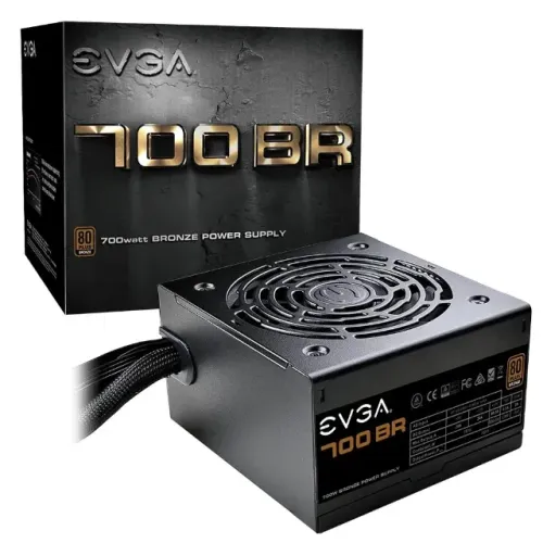 Fonte EVGA, 700W, 80 Plus Bronze, Preto - 100-BR-0700-K