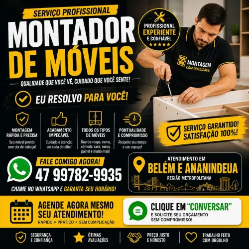 Montador de Móveis em Belém e Ananindeua | Atendimento Rápido e Profissional