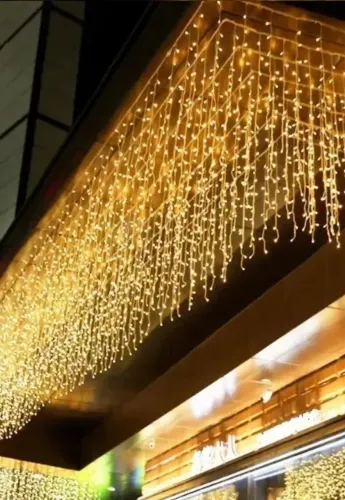 Cascata 400 Led's Decoração 10m Fixo 110v