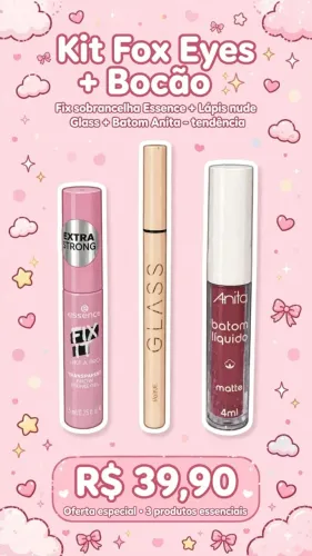 KIT MAKE ESSENCIAL - 3 PRODUTOS NOVOS