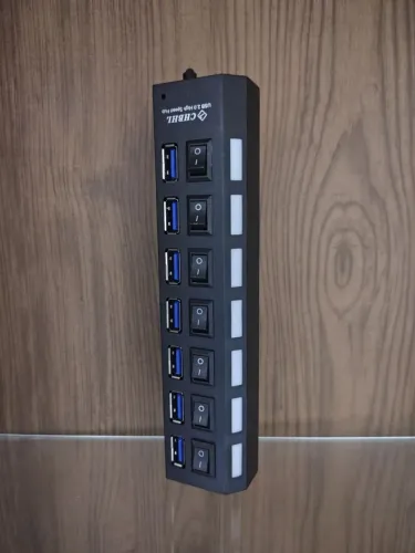 Hub Usb, extensor - 7 portas com switch's - Novos