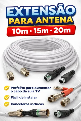 Extensão de antena para TV ou receptor digital