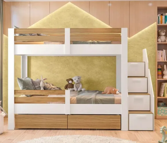Beliche Infantil Star Plus com Grade de Proteção Branco/Montana Branco/Montana