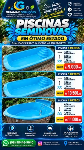 Piscinas de Fibra / semiNova