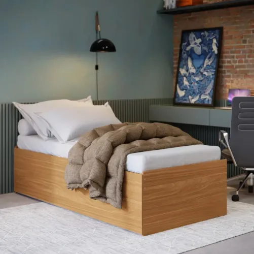 Cama de solteiro 3 em 1 - se transforma em casal e auxiliar