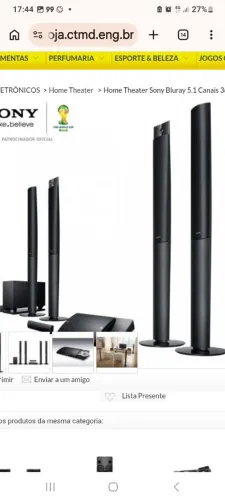Home thearter Sony top e pouquíssimo uso