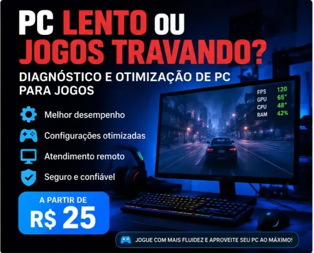 Otimização de PC Gamer e Windows | Diagnóstico Remoto
