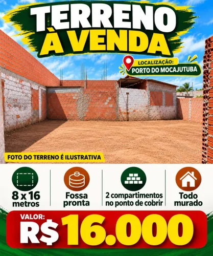 Terreno 8x16 no mocajutuba