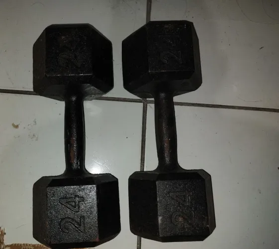 Par de halteres sextavado 24kg