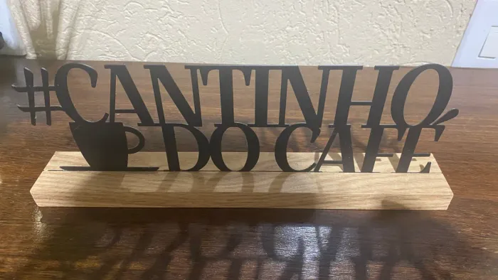 Placa decorativa para café 