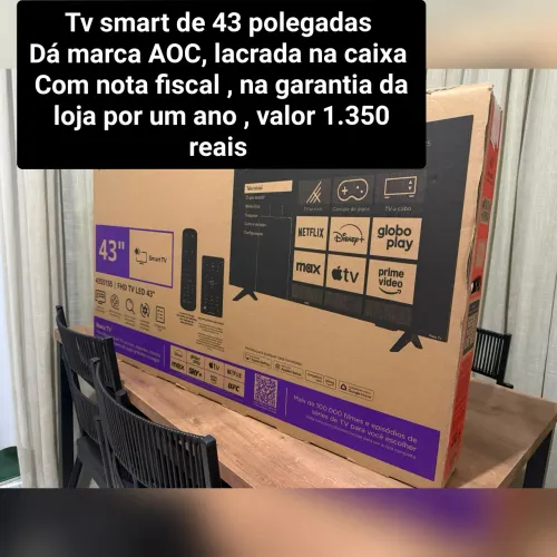 Tv smart de 43 nova na caixa