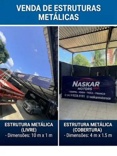 Banner com estrutura metálica