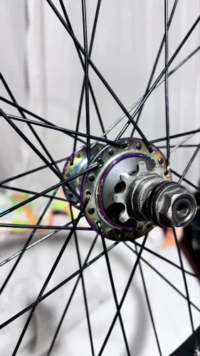 Roda traseira cubo colony wasp RHD óleo 9d + aro saçaki