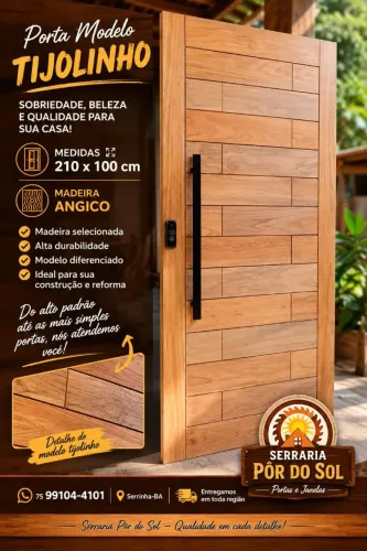 Portas e Janelas de Madeira - Angico | Sob Encomenda e Pronta Entrega