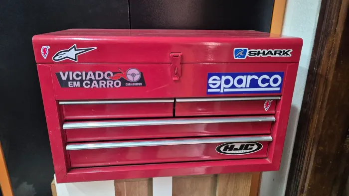 Caixa ferramentas Bau 4 gavetas metal resistente