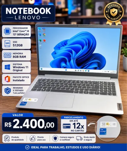 Notebook Lenovo - Top de linha! ? Intel Core i5 12 ?the