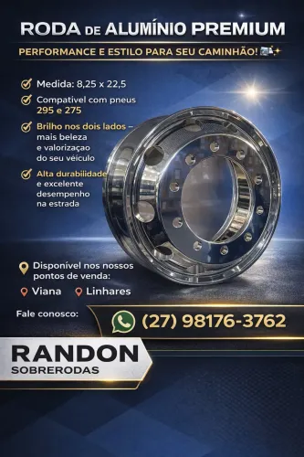 Roda alumínio para pneu 295 e 275 
